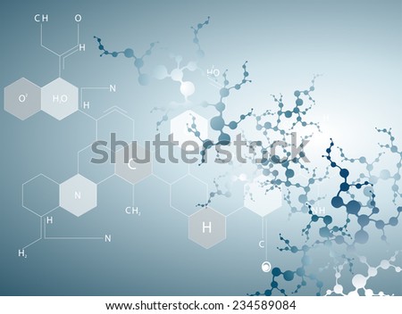 Molecules Concept of neurons and nervous system vector 