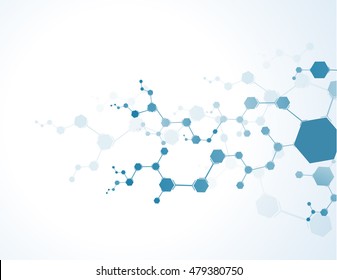 Molecules Concept of neurons system vector 