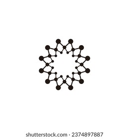 molecules, or decor geometric symbol simple logo vector