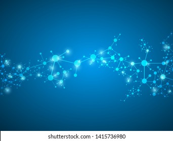 Molecules dna Concept of neurons medical  system