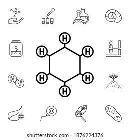 Molecules flat vector icon in biology pack
