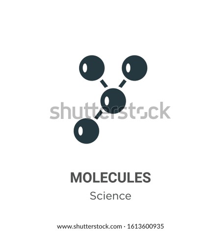 Molecules glyph icon vector on white background. Flat vector molecules icon symbol sign from modern science collection for mobile concept and web apps design.