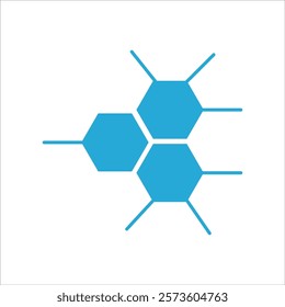 molecules icon. chemical bonds in chemistry