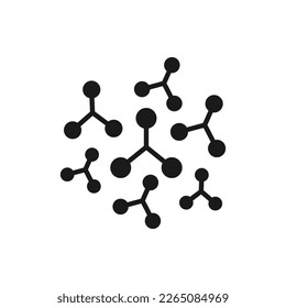 Molecules icon design isolated on white background. Vector illustration