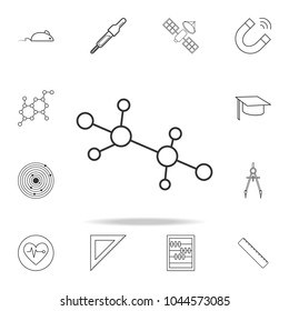 Molecules icon. Detailed set of science and learning outline icons. Premium quality graphic design. One of the collection icons for websites, web design, mobile app on white background