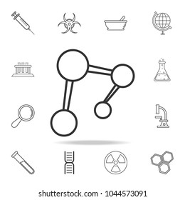 Molecules icon. Detailed set of science and learning outline icons. Premium quality graphic design. One of the collection icons for websites, web design, mobile app on white background