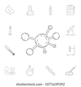 molecules icon. Detailed set of Science and lab illustrations. Premium quality graphic design icon. One of the collection icons for websites, web design, mobile app on white background