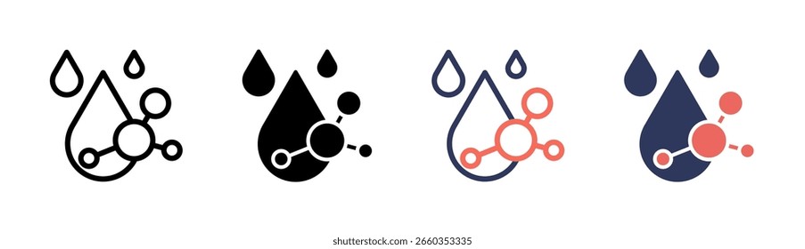 Molecules Icon Element For Design And Vector
