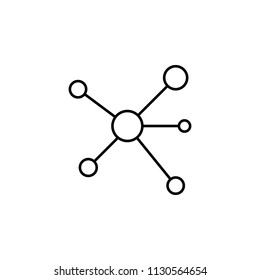 molecules icon. Element of education icon for mobile concept and web apps. Thin line molecules icon can be used for web and mobile