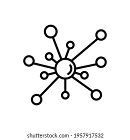 Molecules icon line style vector for your web, mobile app logo UI design