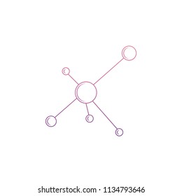 molecules icon in Neon style