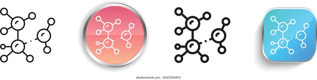 molecules icon. Thin Linear, Regular and Button Style Design Isolated On White Background