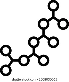 molecules icon. Thin linear style design isolated on white background