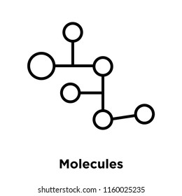 Molecules icon vector isolated on white background, Molecules transparent sign , sign and symbols in thin linear outline style