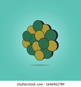 Molecules isometric icon. Simple color vector of science icons for ui and ux, website or mobile application