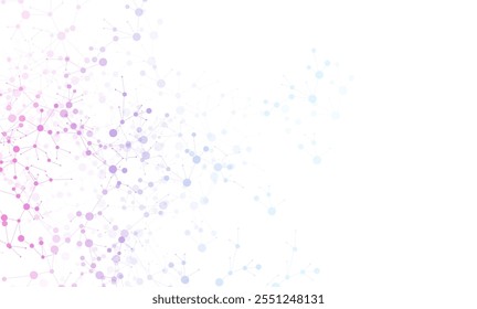 Molecules on gray background. Used for design healthcare, science and medicine background. DNA strand. Molecular structures