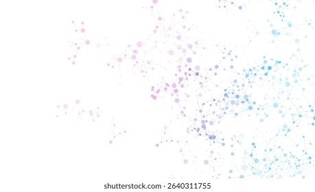 Molecules on gray background. Used for design healthcare, science and medicine background. DNA strand. Molecular structures