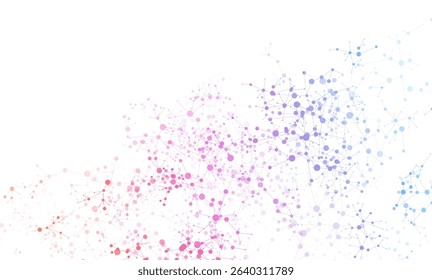 Molecules on gray background. Used for design healthcare, science and medicine background. DNA strand. Molecular structures