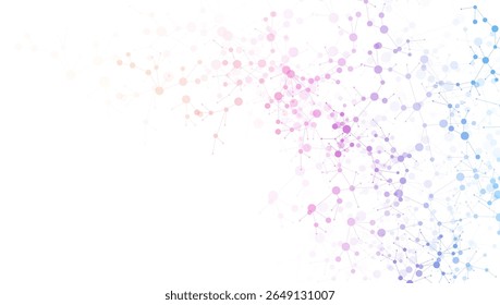 Molecules on gray background. Used for design healthcare, science and medicine background. DNA strand. Molecular structures