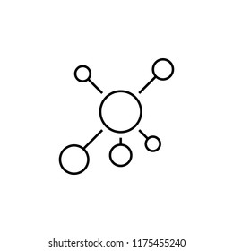 molecules outline icon