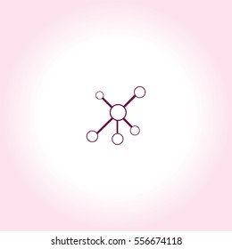 Molecules Outline Vector Icon.