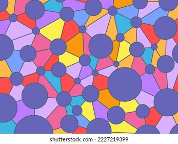 molecules scientific geometric background, physics and chemistry. round balls. pop art retro vector illustration kitsch vintage 50s 60s style