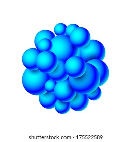 molecules spheres abstract background . molecular structure 