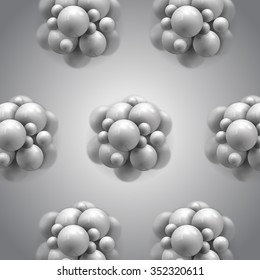 molecules spheres abstract background . molecular structure
