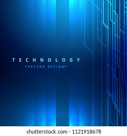 Molecules technology with polygonal shapes on dark blue background. Illustration Vector design digital technology concept. Abstract futuristic.