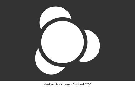 Molecules vector icon. Molecules for the chemistry of icon. Molecules for Dr icon. Molecules for work and sweets design icon