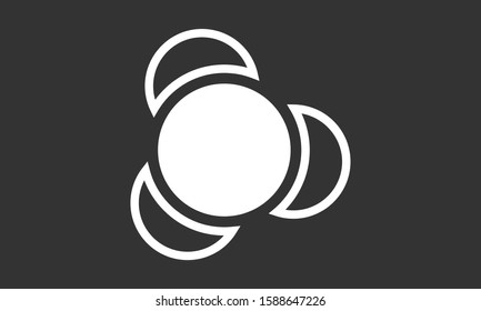 Molecules vector icon. Molecules for the chemistry of icon. Molecules for Dr icon. Molecules for work and sweets design icon