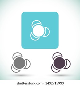 molecules vector icon eps10 , Lorem ipsum Flat design