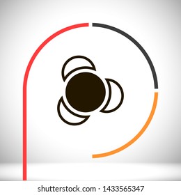 molecules vector icon eps10 , Lorem ipsum Flat design