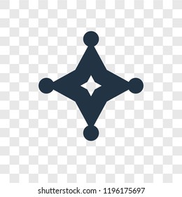 Molecules vector icon isolated on transparent background, Molecules transparency logo concept