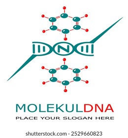 MOLEKUL DNA VEKTOR PLACE YOUR SLOGAN HERE