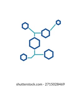 molekulares Symbol Wissenschaft, Vektordesign