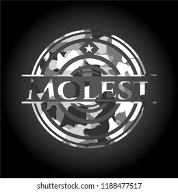 Molest on grey camo pattern