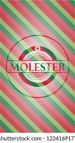 Molester christmas badge background.