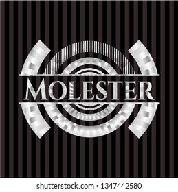 Molester silver shiny badge
