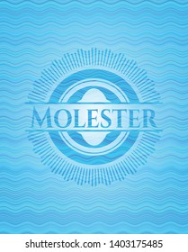 Molester water badge background. Vector Illustration. Detailed.