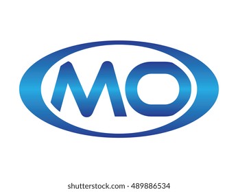 MO-letter abbreviations blue oval logo