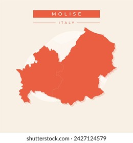 Molise (Región Autónoma de Italia) mapa ilustración vectorial, dibujo de garabatos Molise mapa