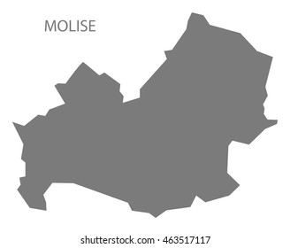 Molise Italy Map in grey