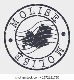 Molise Italy Stamp Postal. Map Silhouette Seal. Passport Round Design. Vector Icon. Design Retro Travel.
