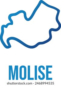 Molise region simplified shape map