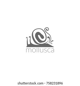 mollusca logo, vector art, simple sign, grapich.