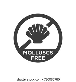 Molluscs free icon. Vector illustration.