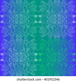 Molluscs geometric pattern. Shades of green linear graphic. perfect for textile printing, wrapping paper, decoration. Easy to scale and transform.