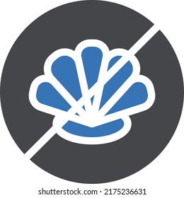 moluscos Ilustración vectorial en un fondo transparente.Símbolos de calidad premium.Icono vector glifos para el diseño de conceptos y gráficos.