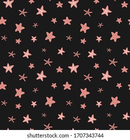 estrella de molusco, patrón transparente, ilustración vectorial de caricatura 